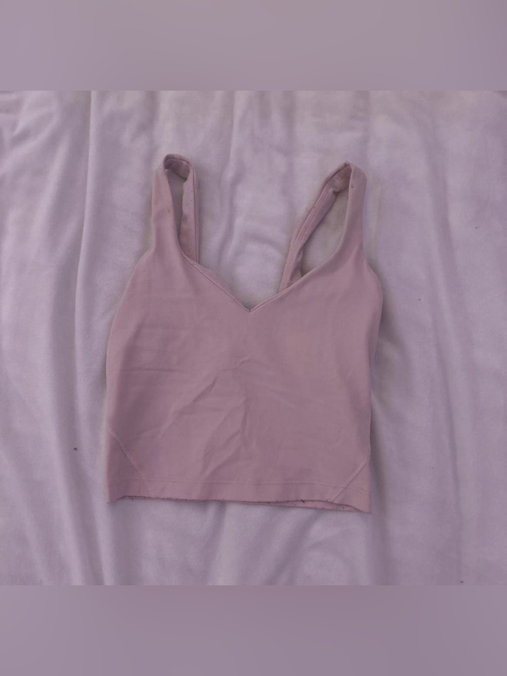 Light Pink Lululemon Tank Top (small hole not very noticeable)